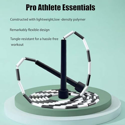 Tangle Free Beaded Jump Rope with Unbreakable Handles Enjoy Smooth Spins Adjustable Length and Your New Favorite Workout