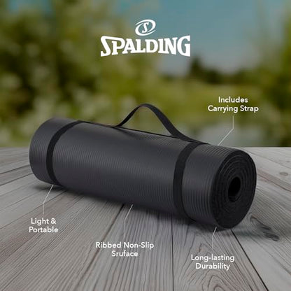 Spalding - Exercise Mat Extra Long 84 Inch, Non-Slip Fitness & Yoga Mat for Floor Workouts, Stretching & Home Exercise