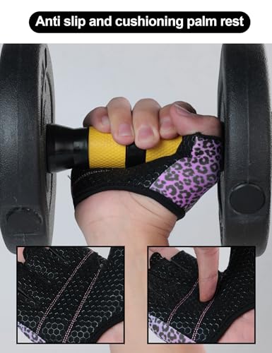 KUTOOK Weight Lifting Gloves for Women Gym Workout Gloves with Palm Protection & Extra Grip Breathable Exercise Gloves for Men Fitness