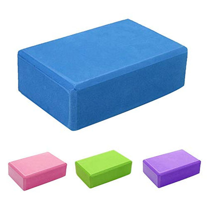 Yoga Blocks 2 Pack Supportive Latex-Free EVA Foam Yoga Blocks Set,9"x6"x3" High Density Lightweight Non-Slip Surface Yoga Block for Exercise Meditation Pilates Stretching - color: Black