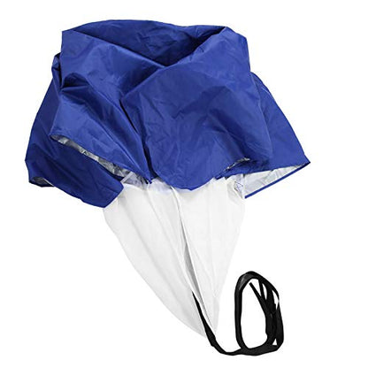 Running Parachute Speed Training, Speed Training Equipment Running Parachute Adjustable Waistband Pongee Coating Drag Running Speed Training Parachute for Sports (Blue)