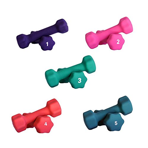 Neoprene Dumbbell Set- 12 Pairs w/Rack