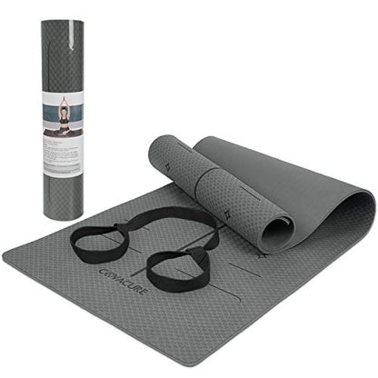 Extra Large Yoga Mat 72" x 26" - Non Slip Exercise Mat 8mm Thick Eco Friendly with Carrying Strap for Yoga, Pilates, Home Workouts & Floor Fitness