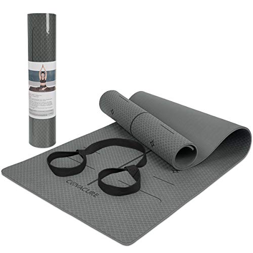 Extra Large Yoga Mat 72" x 26" - Non Slip Exercise Mat 8mm Thick Eco Friendly with Carrying Strap for Yoga, Pilates, Home Workouts & Floor Fitness