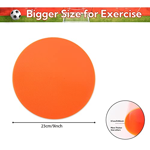 9 Inch Poly Vinyl Spot Markers, Non Slip Rubber Agility Markers Flat Field Cones Floor Dots,for Exercise Drills, Sports, Games, Speed Agility Training -30 Pcs