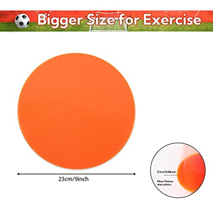 9 Inch Poly Vinyl Spot Markers, Non Slip Rubber Agility Markers Flat Field Cones Floor Dots,for Exercise Drills, Sports, Games, Speed Agility Training -30 Pcs