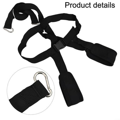Sled Harness for Exercise, Running Resistance Training Rope Kit with Adjustable Waist 33-46 Inch,Nylon Football Tire Pulling Harness