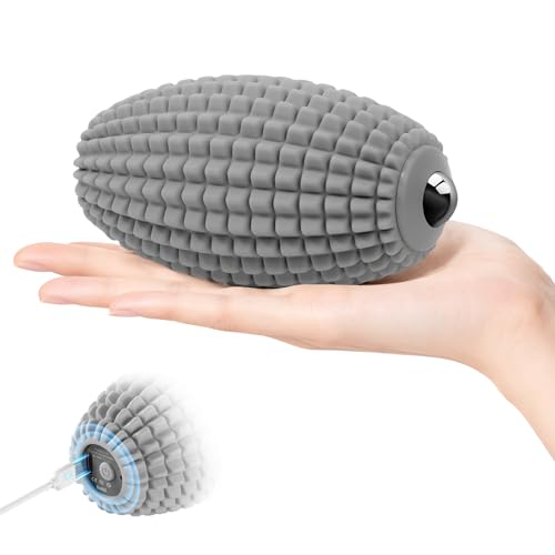 Silicone Vibrating Massage Ball with Rolling Head, 3-Speed Myofascial Massage Roller for Plantar Fasciitis Relief, Hip & Psoas Release, Trigger Point Therapy for Neck, Back, Foot(Gray) - color: Gray