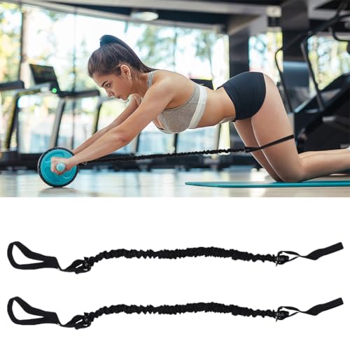 Abdominal Wheel Elastic Rope - Resistance Bands for Core Strength Training Multi-Functional Ab Roller with Cloth Cover for Home and Gym Use