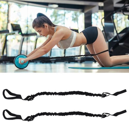Abdominal Wheel Elastic Rope - Resistance Bands for Core Strength Training Multi-Functional Ab Roller with Cloth Cover for Home and Gym Use