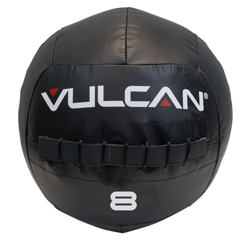 VULCAN Soft Medicine Ball – Durable High-Performance Weighted Exercise Ball for Core Workouts, Wall Ball Throws, Squats, and Partner Drills | Ideal for Home Gym and Functional Fitness Training - style: 8 lb Medicine Ball