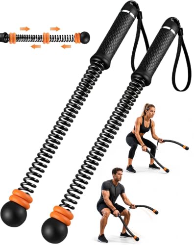 Ropeless Battle Ropes for Home Gym, Adjustable Weight, Weighted Workout Cords for HIIT, Strength, and Low-Impact Cardio Training, Home Gyms to Burn (Black) - color: Black