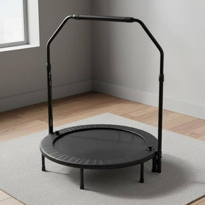 Trampoline Handrail Universal Fit Adjustable Trampoline Handle Cushioned Handle Rebounder Bar for Kids, Beginners, Home Gym