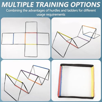Kids Agility Training Equipment, Footwork Ladder, All Purpose Practice Equipment, Foldable Instant Set-up, for Soccer Football Tennis Basketball(10 Grids) - size: 10 Grids
