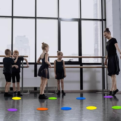 LAZR Non Slip Agility Marker Aggregate Dots 4.72 inch 9 inch Floor Dot Marker for Classroom Dance Sports Football Basketball Speed Agility Training - style: 4.72inch 36pcs