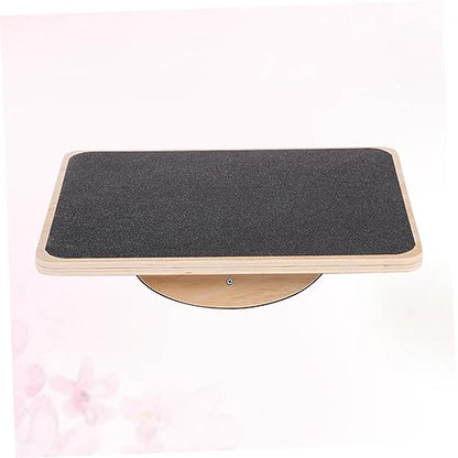 BESPORTBLE Wobble Board for Home Twist Balance Training Mat Advertising Board Barbell Pad Steel Slant Board Skim Board Rack Signs Puzzle Board Poster Board Adjustable Dumbbell Sport Wooden