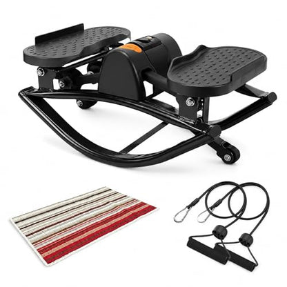 Rock Stepper,Portable Rocking Stepper Machine– Low-Impact Home Fitness Machine with Built-in Counter, 330 lbs Capacity, Compact & Lightweight for Apartments
