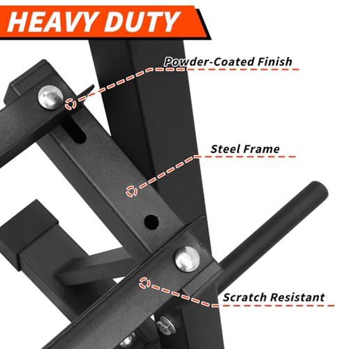 PENSUN Dumbbell Rack – 3 Tier Adjustable Weight Storage Stand with Side Barbell Plate Holder – Multi Purpose Home Gym Organizer for Dumbbells, Kettlebells, Barbell - color: Widened - 1500 LBS (Upgraded)