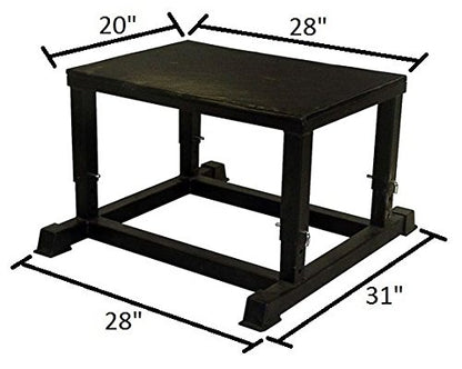 Ader Heavy Duty Adjustable 14"-16"-18"-20" Plyometric Platform Box- Club Level