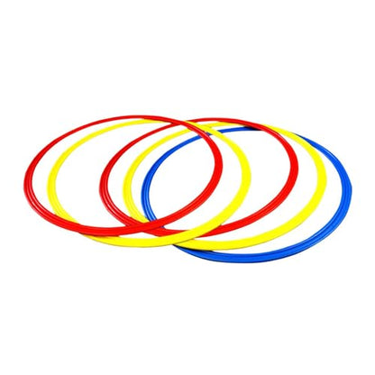 Agility Training Rings, 6-Pack Football Agility Ring Set for Speed Drills, Portable Workout Equipment for Kids & Adults Home Gym Sports Training