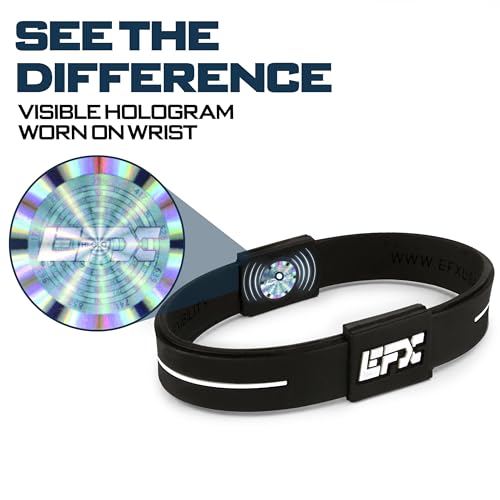Performance Balance Bracelet & Wristband, Silicone Hologram Band for Athletes, Seniors & Active Adults, 24/7 Wear, User-Reported Balance, Strength & Flexibility, Vertigo & Dizziness Relief