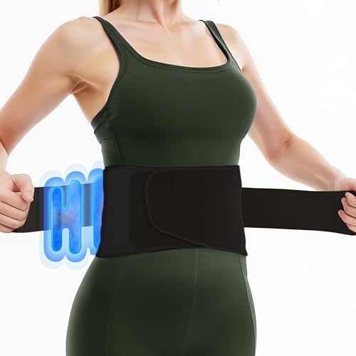Slim Fit Lower Back Brace – Ultra-Thin Ergonomic H-Shaped Resin Support, Seamless Design for Strong & Comfortable Lumbar Support, Lightweight & Discreet Back Brace (Black, Large) - color: Black, size: Large