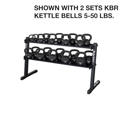 Body Solid (GKR60) 2-Tier Kettlebell Rack, 1000lb Weight Stand Storage, Commercial and Home Gym Strength Training Organizer