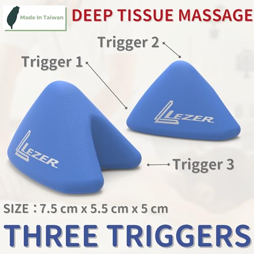 Trigger Massage Point, Manual Massage Ball, Muscle Knots Relief Tool, Myofascial Release, Physical Therapy, Deep Tissue Back Massage, Plantar Fasciitis, 2.9 in x 2.1 in (Blue) - style: 02 - Trigger Blue