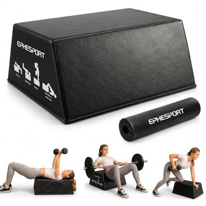 Hip Thrust Bench–Glute Bridge & Barbell Hip Thrust Equipment with Free Hip Thrust Pad, 700LB Capacity, Non-Slip Design for Glutes, Bulgarian Split Squats, Step-Ups & Core