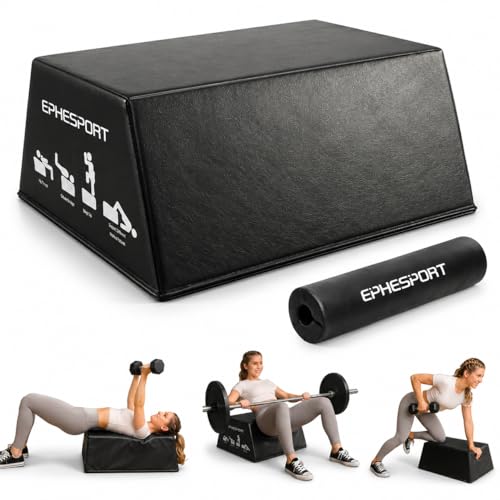 Hip Thrust Bench–Glute Bridge & Barbell Hip Thrust Equipment with Free Hip Thrust Pad, 700LB Capacity, Non-Slip Design for Glutes, Bulgarian Split Squats, Step-Ups & Core