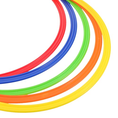 20pcs Plastic Ring Toss Game Set - 15.8 Inch Soccer Agility Practice Jumping Hoop - Speed Training Toy for Backyard Outdoor Family Party Favor