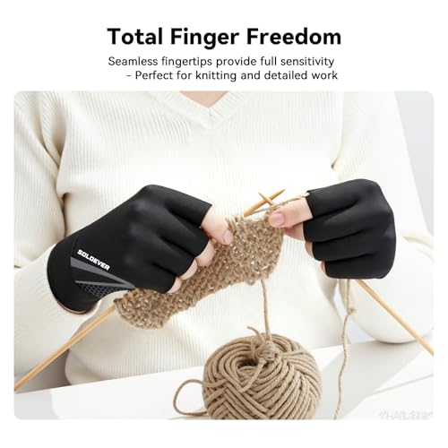 Copper Compression Gloves, Fingerless Arthritis Gloves for Men & Women, XL - size: XL-pair