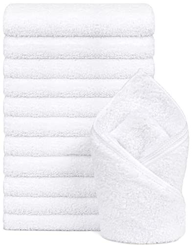 Orighty 12-Pack White Hand Towels - Quick Drying & Absorbent Microfiber Gym Towels 16x28 inches - Lightweight & Thin White Yoga Towels - Multi-Purpose Camping Towels for SPA, Hotel & Bathroom - color: White, size: Pack of 12