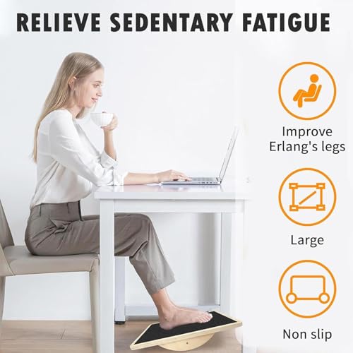 Rocker Board For Balance Training, Non Slip Stability And Safety, Wooden Material, Anti-Slip Balance Board, Balancing B-oard, Heavy Duty Construction, For Home, Offices, Or Travel Use
