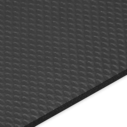 Champion 10mm Exercise Mat, Cushioned Non-Slip Workout Mat with Textured Base for Yoga, Pilates, Stretching & Floor-Based Training, Lightweight NBR Material, Includes Carry-On Strap - color: Black