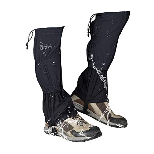 Leg Gaiters Waterproof Snow Boot Gaiters for Snowshoeing, Hiking, Hunting, Running, Motorcycle Anti-Tear Oxford Fabric, TPU Instep Belt Metal Shoelace Hook for Outdoor