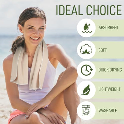 SUNLAND Microfiber Sports Workout Towels Fast Drying Fitness Sweat Towels for Men & Women Lightweight Multi-Purpose Gym Exercise Towel Hot Yoga Hiking Sauna