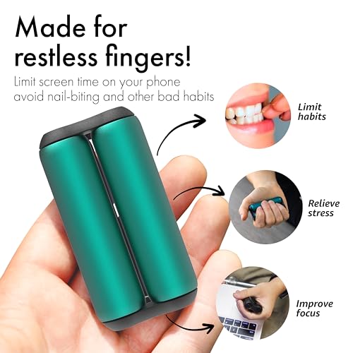ONO Roller - Handheld Fidget Toy for Adults | Help Relieve Stress, Anxiety, Tension | Promotes Focus, Clarity | Compact, Portable Design (Teal, Junior Size - Aluminum) - size: Junior Size, style: Aluminum - Teal