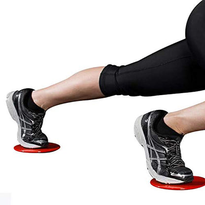 Glide Discs - Dual Sided Core Gliders for Carpet or Hardwood Floors. Abdominal Exercise Equipment with Training Guide Plus Bonus Digital Workouts