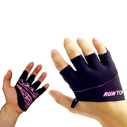 Workout Gloves Weight Lifting Grips with Silicon Padding by RUNTOP - Exercise Gloves Perfect for Women Men Cross Fitness Training WODS Weightlifting Bodybuilding Powerlifting Gym Fitness