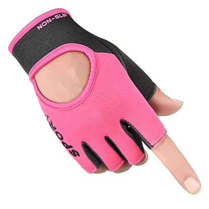 IZUS Fingerless-Cycling-Gloves Workout-Gym-Gloves for Men Women Non-Slip Palm Grip for Weight Lifting Training Fitness