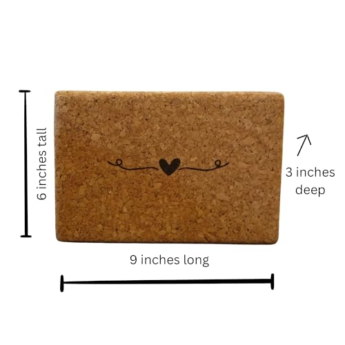 Best Cork Yoga Block (3x6x9) – Eco-Friendly High-Density Natural Cork Yoga Block for Stability, Alignment & Non-Slip Support Set of 2