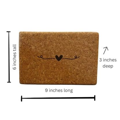 Best Cork Yoga Block (3x6x9) – Eco-Friendly High-Density Natural Cork Yoga Block for Stability, Alignment & Non-Slip Support Set of 2