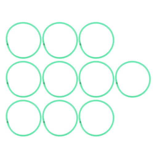 Agility Speed Rings Training Kit 10 Pcs Hollow Jumping Hoops for Kids Balance Coordination Sensory Exercise Green Plastic 35cm - size: 0.4in Width