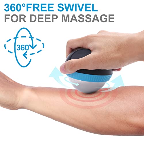 Cold Massage Roller Ball, Set of 2, Cryosphere Ice Therapy Ball for Body Muscle Relief, Roller Massager for Back, Neck, Deep Tissue, Foot Plantar Fasciitis, Myofascial Release