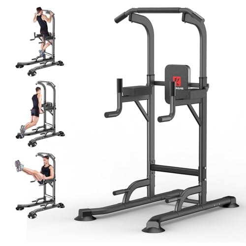 Power Tower Adjustable Height Pull Up & Dip Station Multi-Function Home Strength Training Fitness Workout Station for Home Gym - color: K
