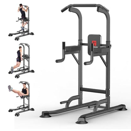 Power Tower Adjustable Height Pull Up & Dip Station Multi-Function Home Strength Training Fitness Workout Station for Home Gym - color: K
