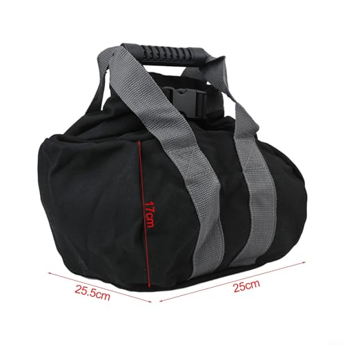 Adjustable Canvas Kettlebell Sandbag with Handle for Strength Training,Home Gym and Yoga Workouts,Empty Weight Lifting Bag Fillable up to 35lbs for Squats Swing