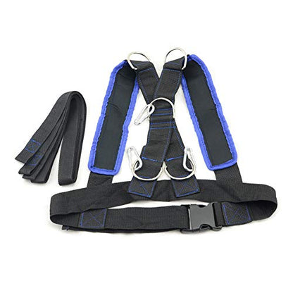 Speed Training Belt Sled Harness Resistance Band Waist Belt Agility Training Vest - color: Blue vest