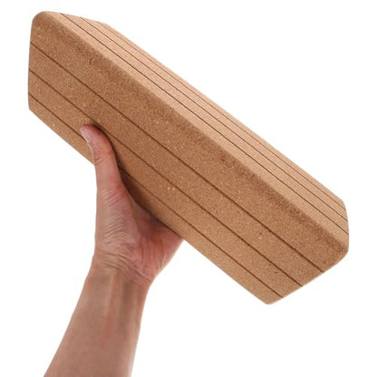 ULTECHNOVO Triangle Cork Yoga Blocks High-density Non-slip Pilates Workout Bricks for Stretching and Balance Training, Lightweight Supportive Yoga Bricks for Home Gym and Dance Fitness